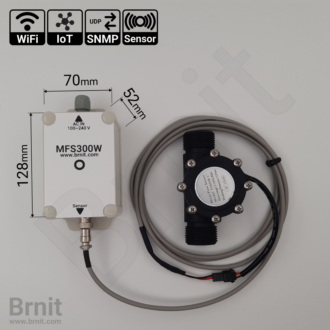 جهاز قياس التدفق أونلاين لاسلكي لقياس تدفق المياه