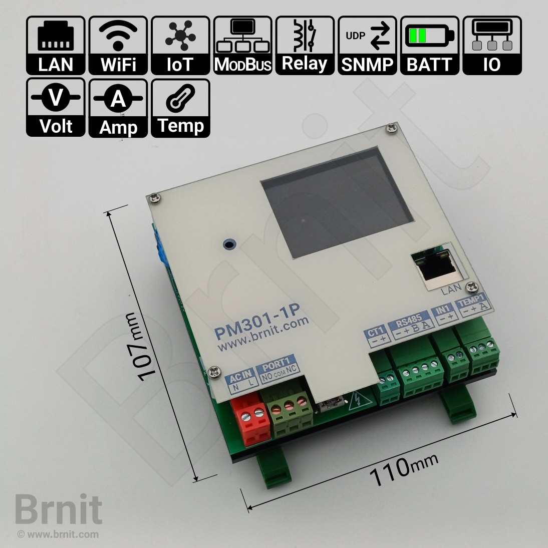 باور ميتر أونلاين أحادي الطور، جهاز قياس القدرة تحت الشبكة