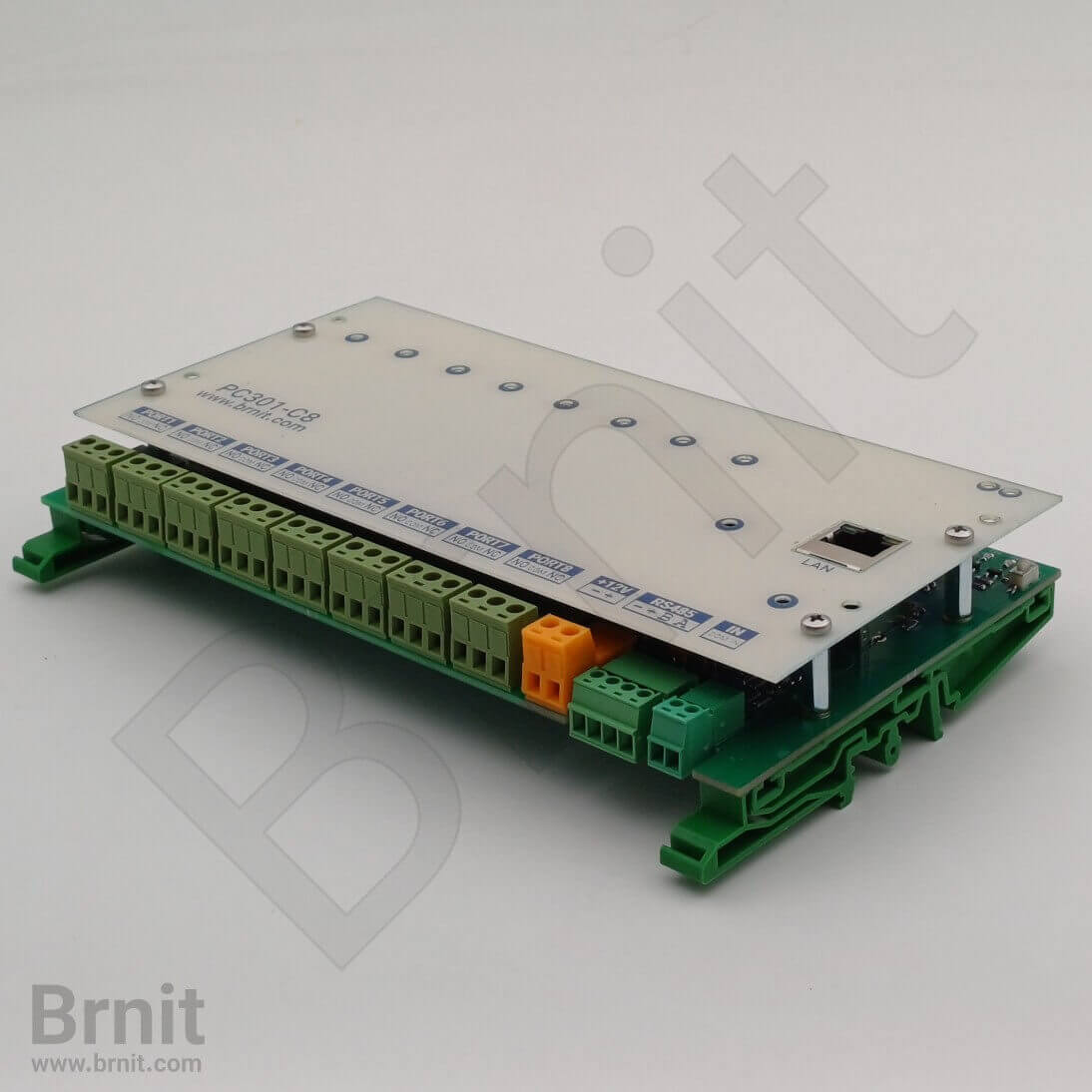 8-Channel Network Relay Board Installed in Electrical Panel, Network & Modbus Remote Relay Controller