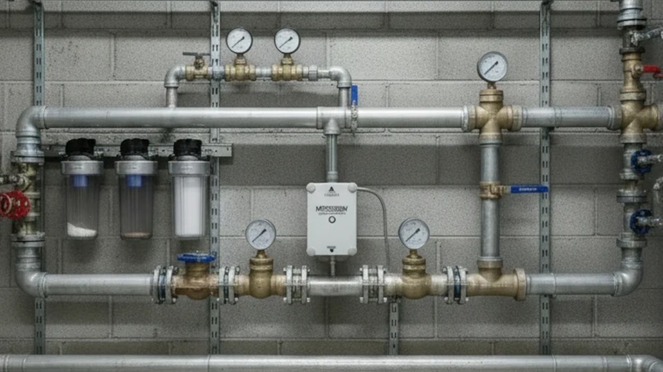 فلومتر و تجهیزات پایش لحظه‌ای مصرف آب در سیستم آب‌رسانی مرغداری