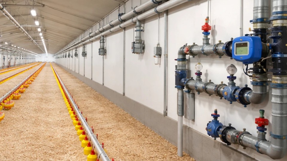 پایش و توزیع آب در سالن مرغداری با سیستم اتوماسیون