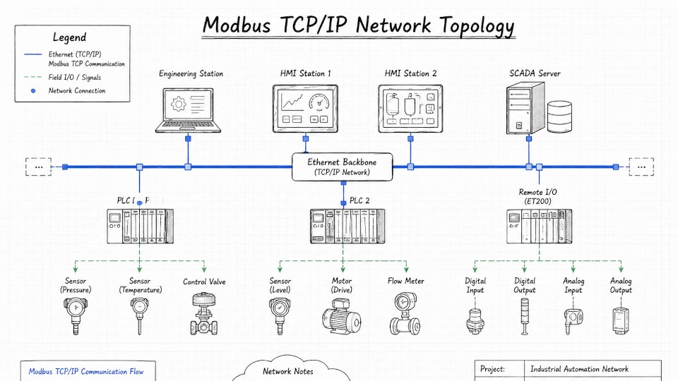 Modbus TCP، پروتکل ارتباطی مدباس تی سی پی