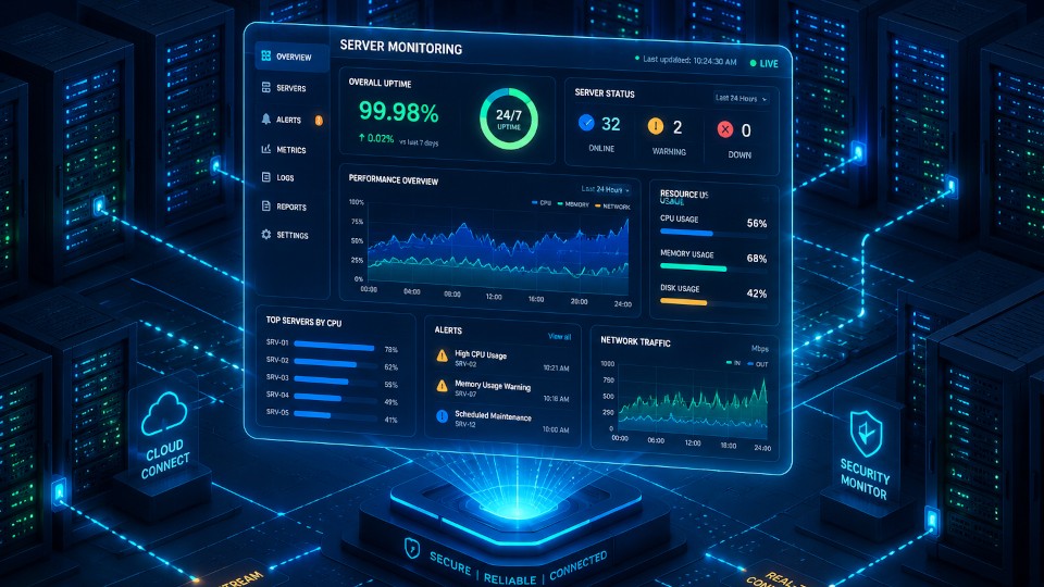 مانیتورینگ آنلان اتاق سرور
